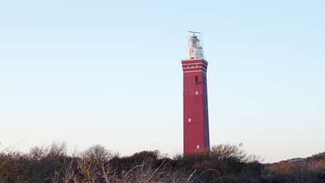 peaceful view of westhoofd lighthouse in ouddorp, zeeland, netherlands