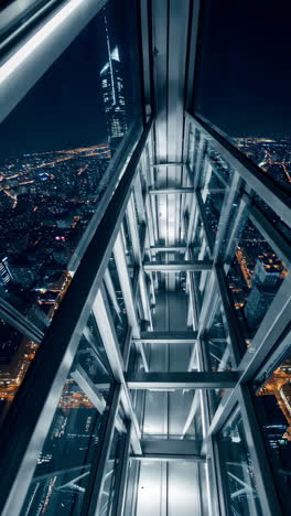 night cityscape view from high above