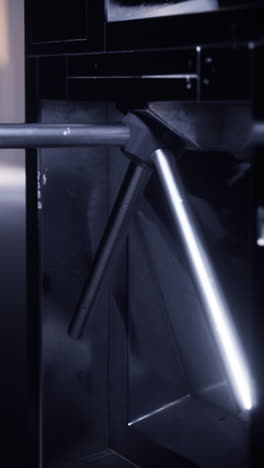 close up of a turnstile