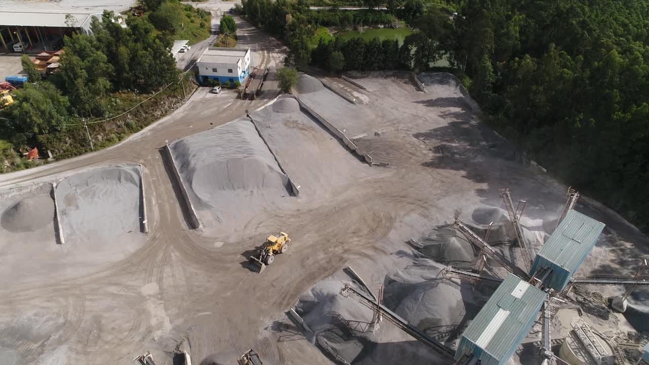 cantera para la minería vista aérea