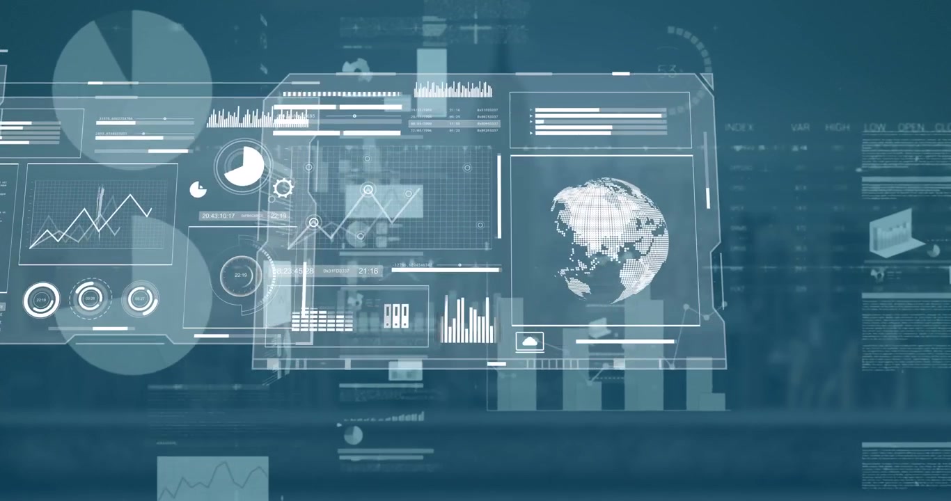 This video is about global connections, digital interface and data processing concept