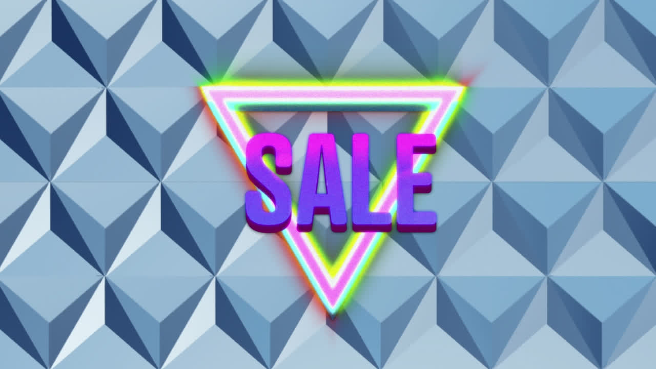 추상적인 배경 위에 판매 텍스트의 애니메이션