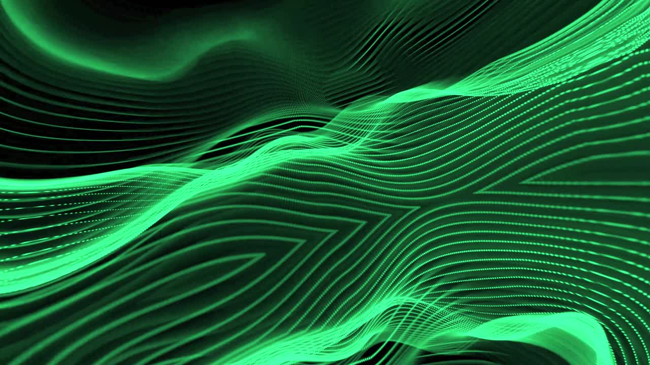 colorful abstract wavy line motion background. Colorful techy dot line animation.