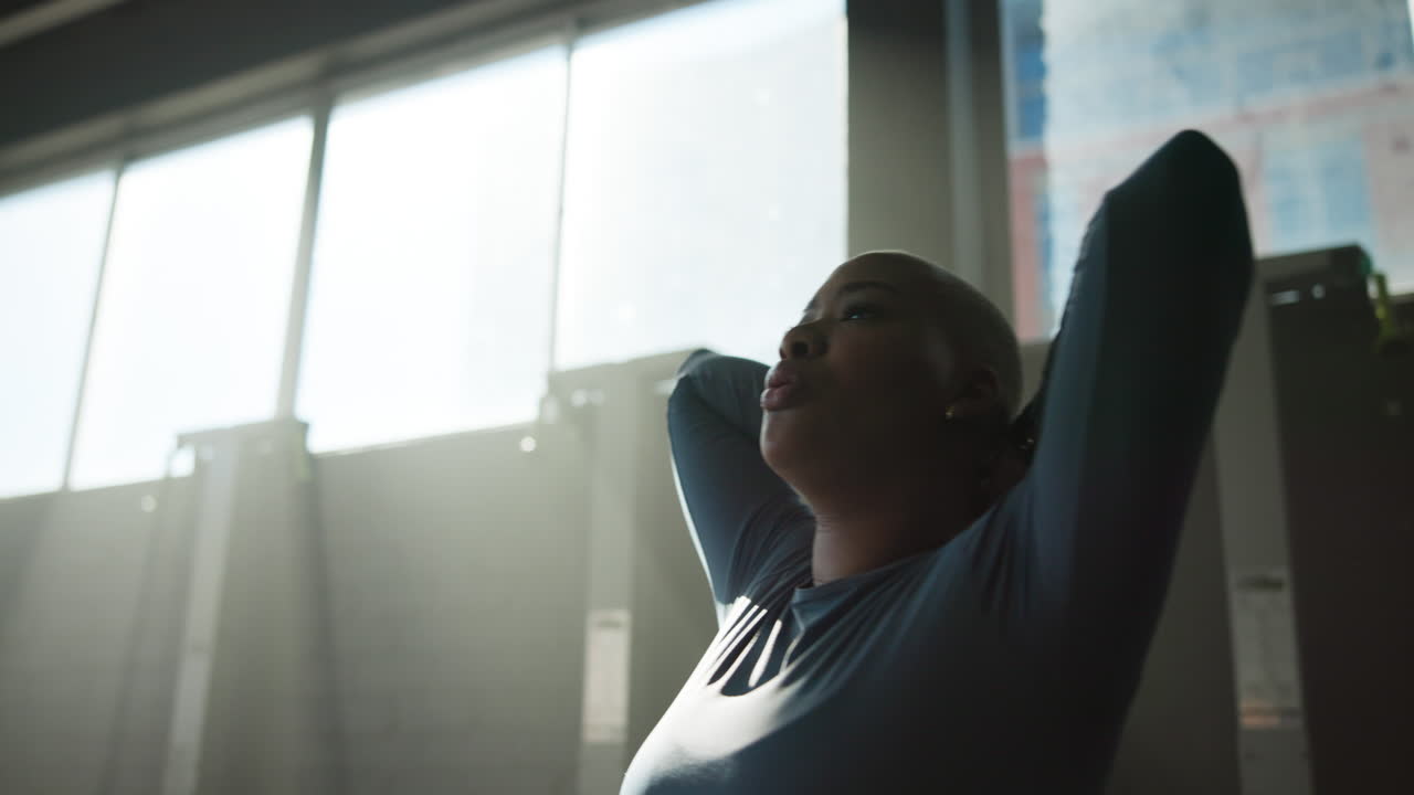 Woman exercising in the gym