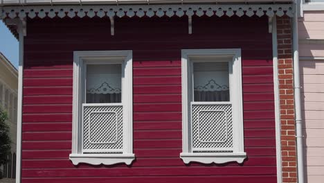 red brick building with white windows