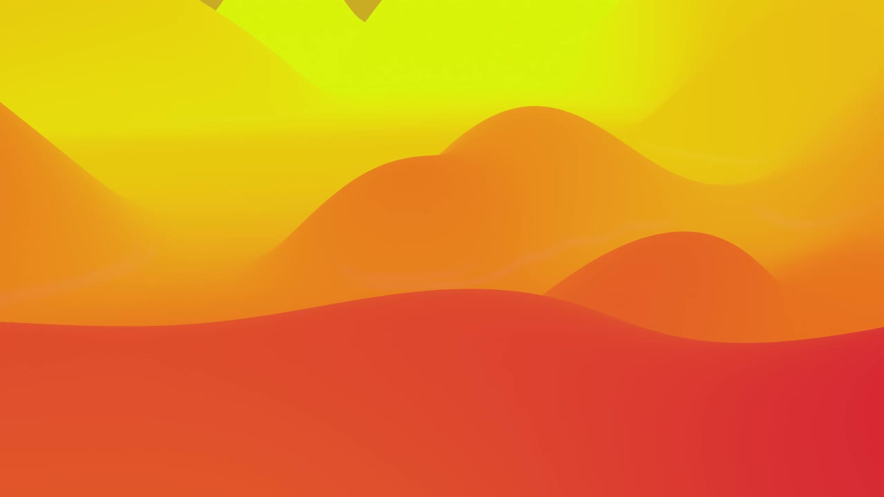 4k 원활한 루프, 추상적인 액체 빨간색 노란색 그라디언트, 내부 반이는 파란색 표면, 추상적 액체 배경으로 아름다운 따뜻한 색의 그라디엔트, 부드러운 애니메이션, 평평한 쾌적한 현대 스타일의 3d