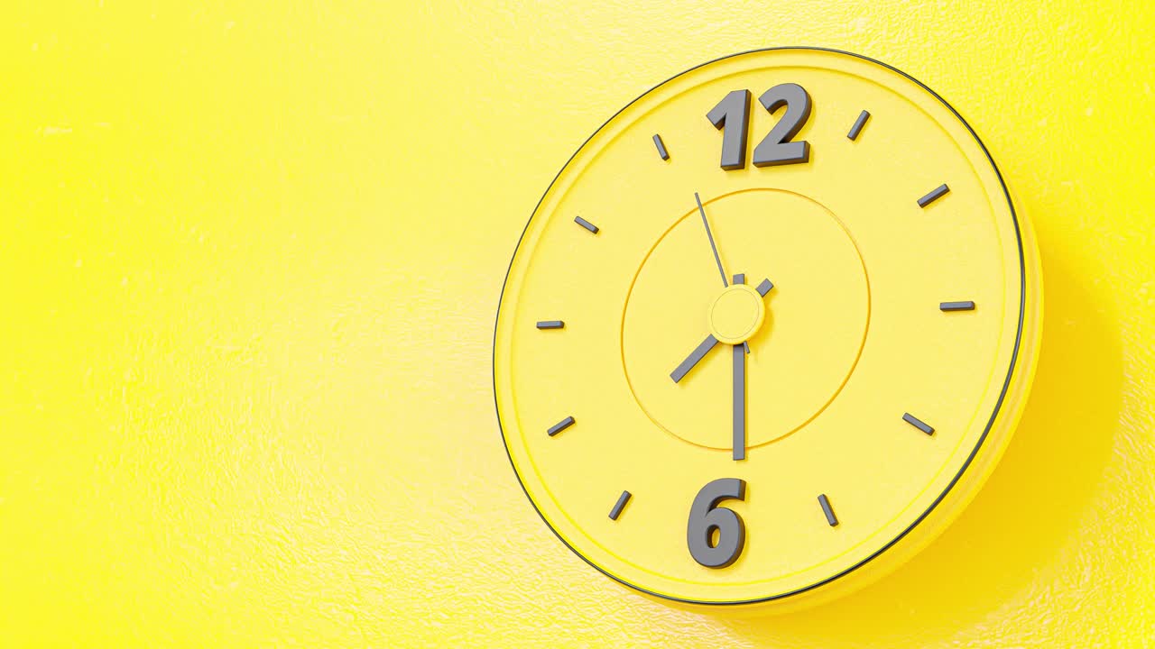 黄色い時計 リアルタイムアニメーション