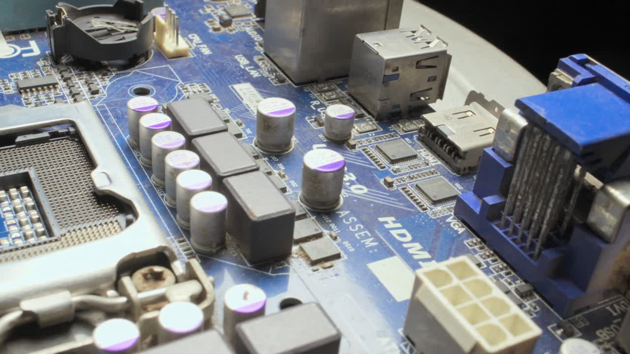 컴퓨터 마더보드 램 slut 클로즈업