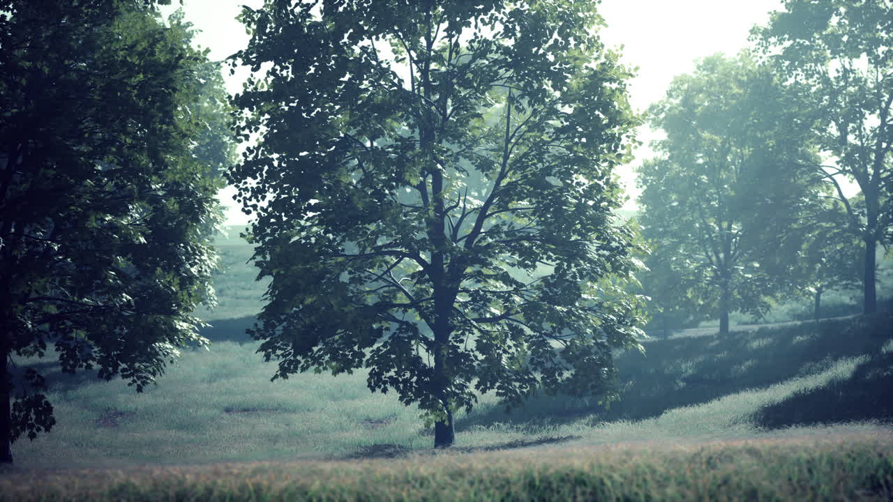 평온한 여름 숲 풍경