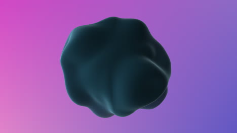 abstract 3d rendering of floating black cube on vibrant background