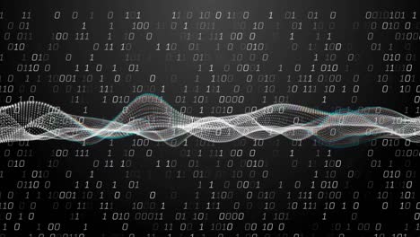 animation of data processing on black background