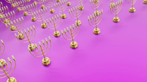 Golden-Menorahs-on-a-Vibrant-Pink-Background