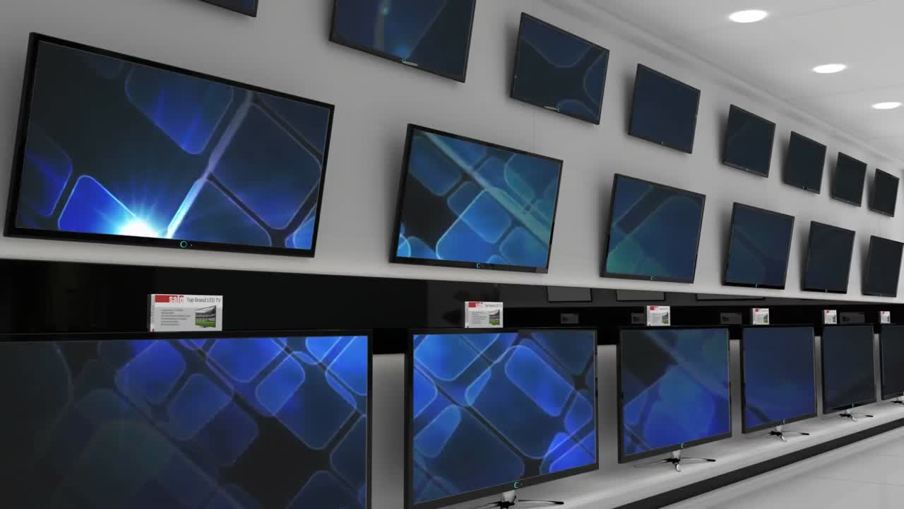 상점 에 전시 되어 있는 텔레비전