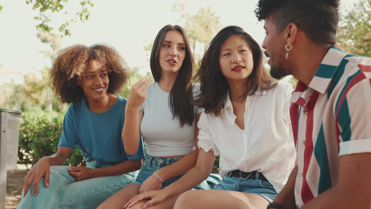 Group of Friends Enjoying Time Together Outdoors