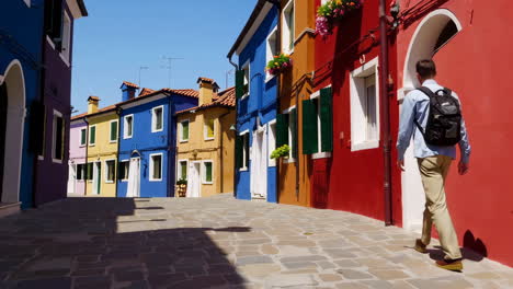 colorful houses of burano, venice, italy