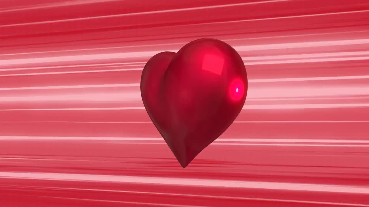 은 줄무에 회전하는 심장 박동의 애니메이션이 원활한 루프로 움직입니다.