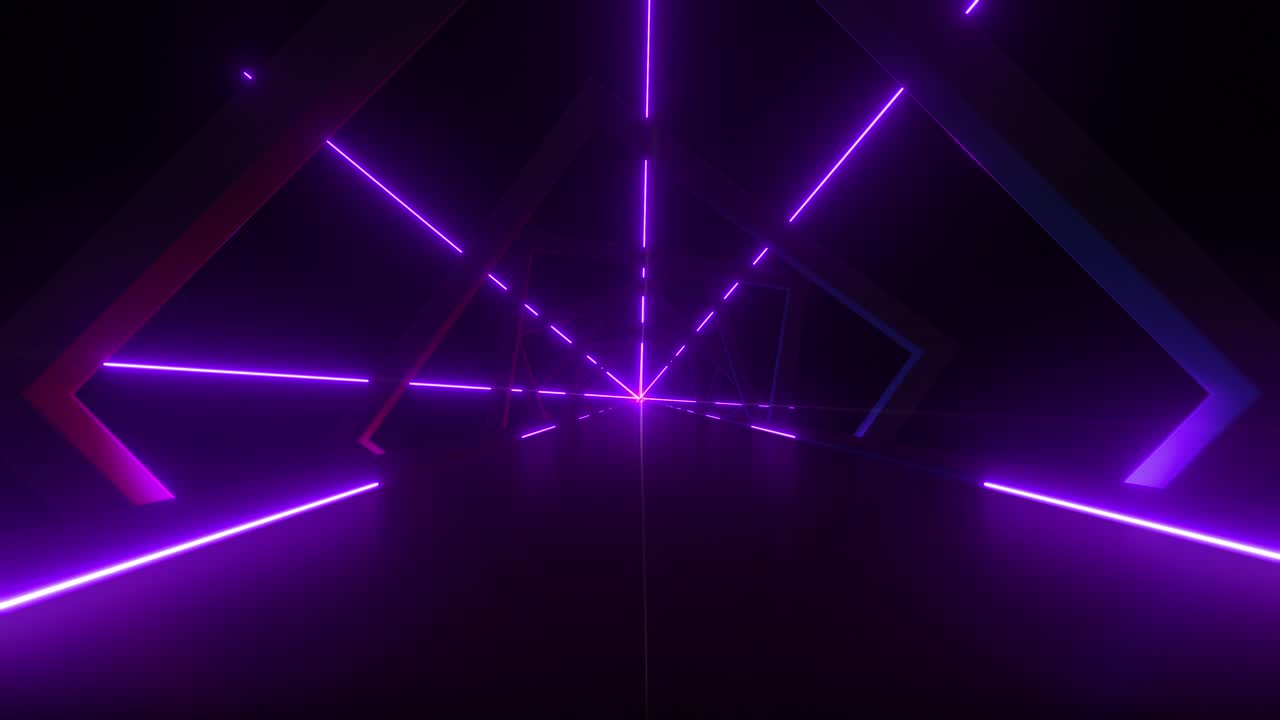 rendering 3d del tunnel del neon