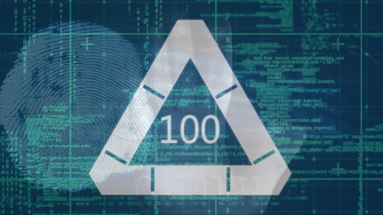 Animation of data processing over globe and binary coding on blue background