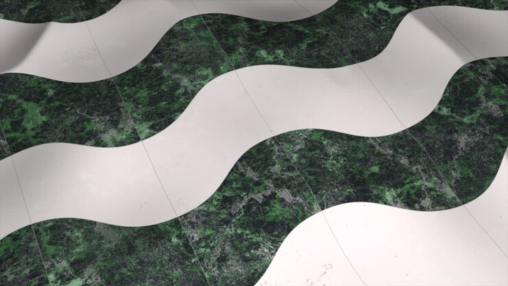 Green and White Wavy Flag Texture