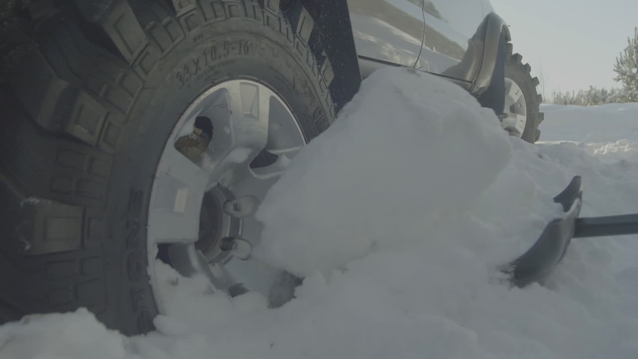 Off-Road Vehicle in Deep Snow