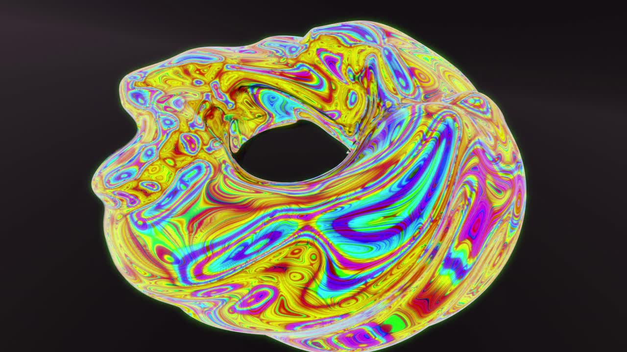 추상적인 iridescent 3d 렌더링