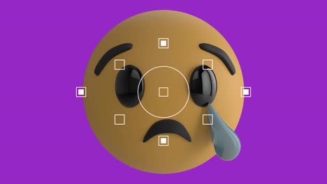 Animation-of-sad-emoji-icon-over-screen-view-finder