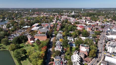 annapolis, maryland, aéreo, alto, empujar adentro