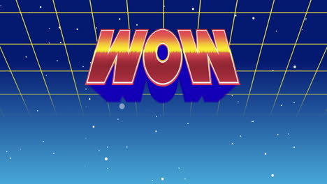 signo wow y fondo futurista