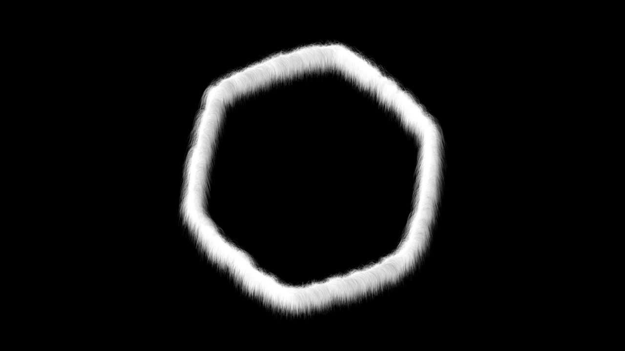 Plush Frame - Hexagon, frame for media on alpha