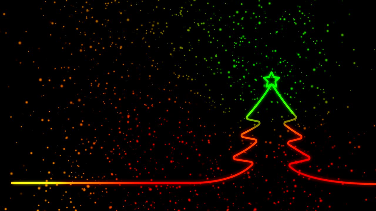 Christmas tree animation stock video