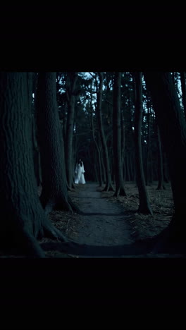 night forest path