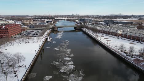 slow descent icy river drone wilmington delaware