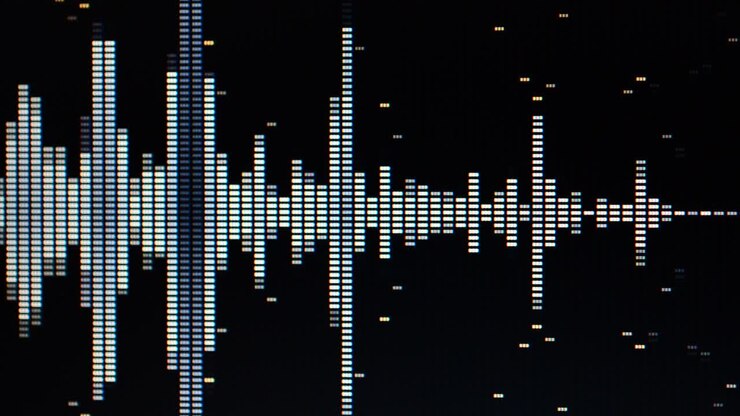 Sound and wave. Rhythmic drawing