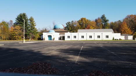 still image via drone of a greek orthodox church in muskegon, mi