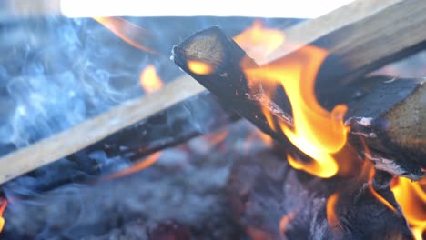 close up of a fireplace at outdoors