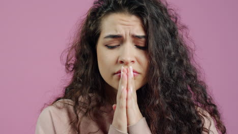 woman praying/begging