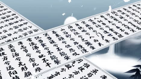 calligraphy and landscape art