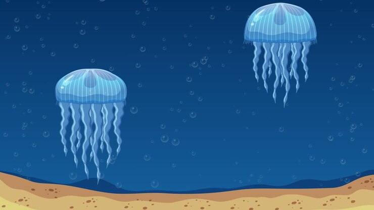 zeigt die phasen des lebenszyklus von quallen