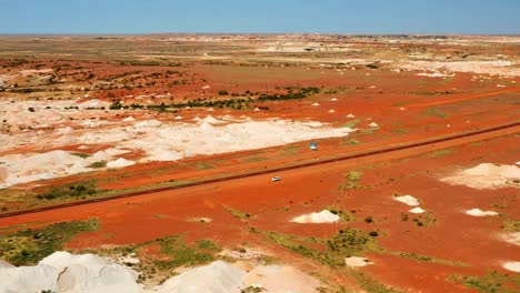 increíble paisaje naranja en australia - toma aérea