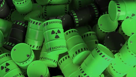 Dump-of-Green-and-Black-Barrels-with-Nuclear-Radioactive-Waste-Danger-of-Radiation-Contamination-of