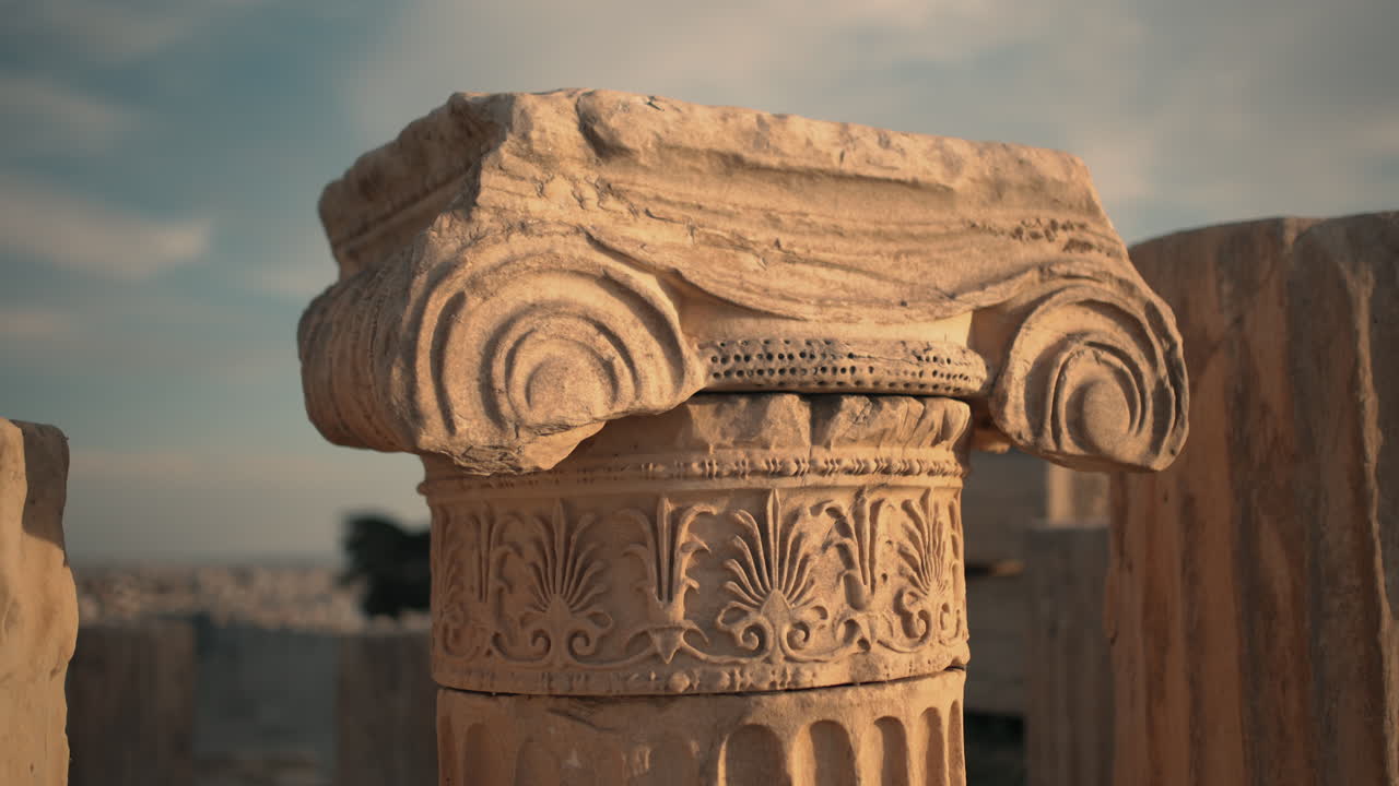 Ancient Greek Column at the Acropolis