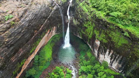 beautiful-devkund-waterfalls-bottom-to-top-drone-view