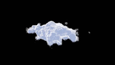 la animación de nubes en 4k. el estado de las nubes cambia con el tiempo. los rayos del sol dejan luz y sombra en las nubes.