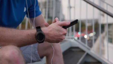 sporty caucasian man on a bridge