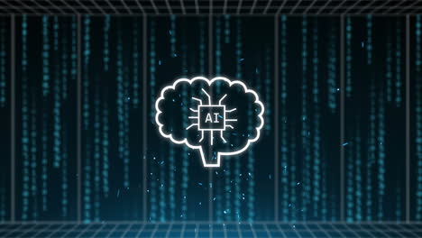animation of artificial intelligence text and data processing