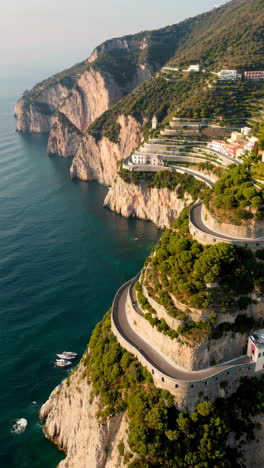 dramatic amalfi coast aerial view
