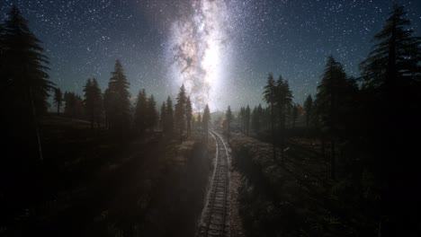 The-milky-way-above-the-railway-and-forest