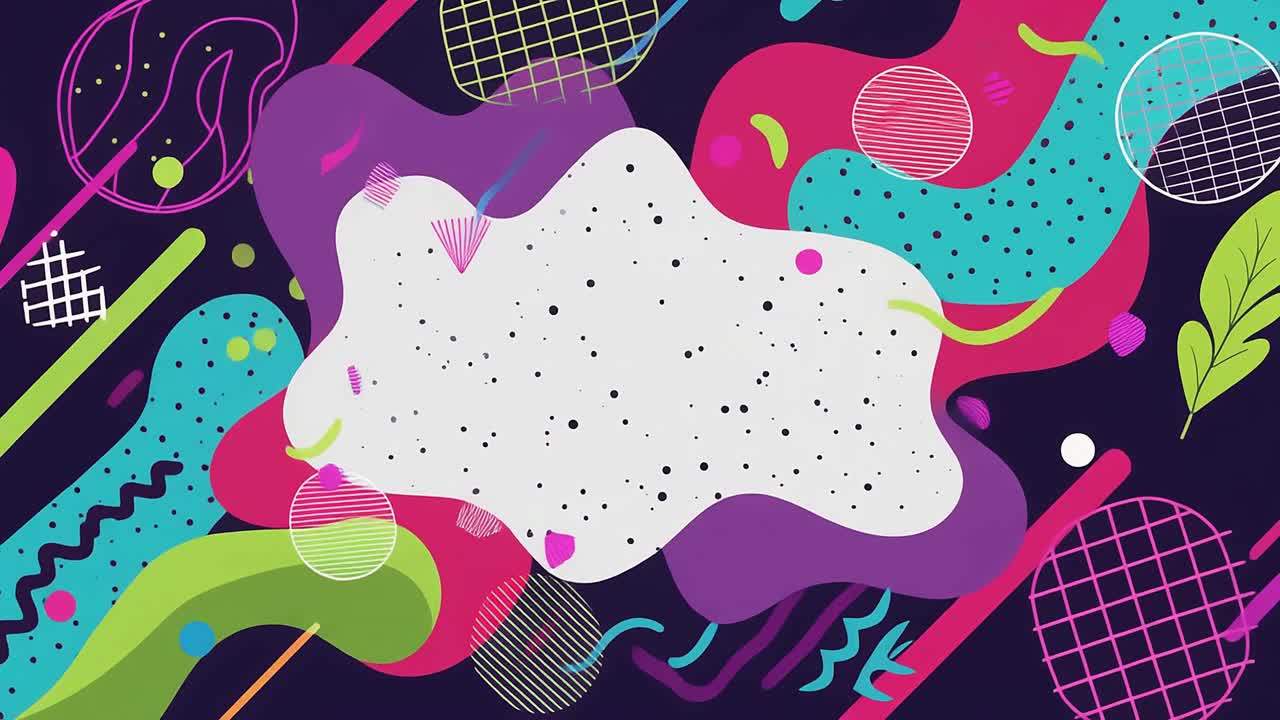 Dynamic Abstract Motion Graphics Background with Colorful Shapes and Patterns