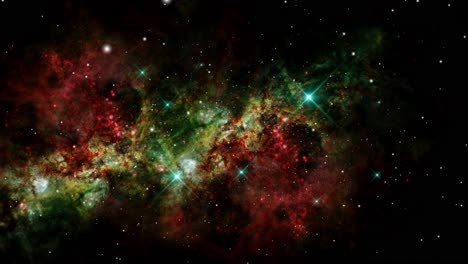 nebula clouds move in the universe, outer space