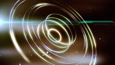 abstract lighting flow rings animation